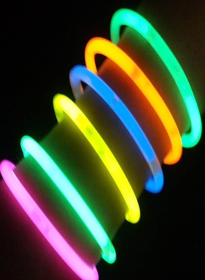 HONLYNE 200 Pcs Glow Sticks Bulk Party Pack, 8'' Glow in the Dark Party Supplies, Glow in the Dark Light Up Sticks with Connectors, Party Favors for Birthday, Concert, Raves, Halloween, Christmas - Image 4